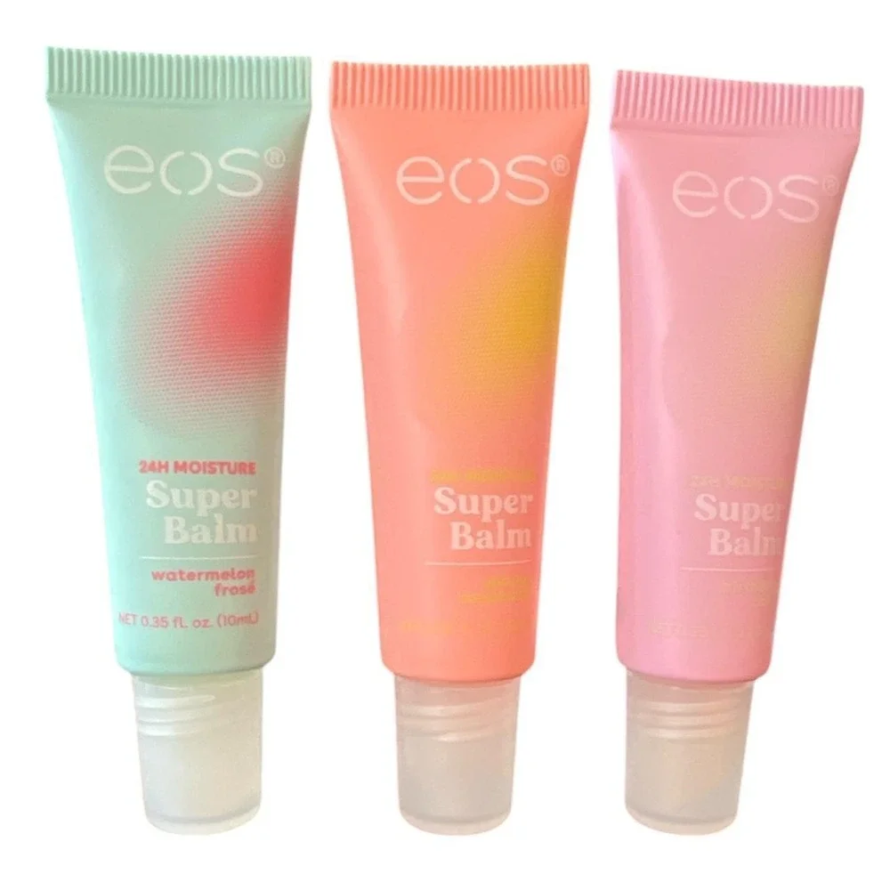 EOS Super Balm trio - 3 lip balms in watermelon, Mango, and Birthday Cake